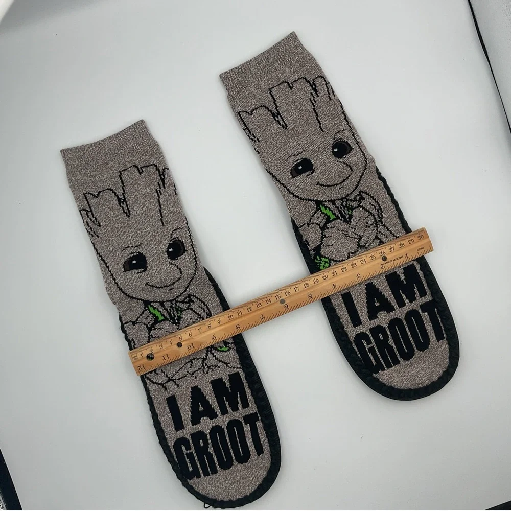 Marvel Groot Slipper Socks Size 4-5 Unisex Youth Women Cute Soft House Shoes